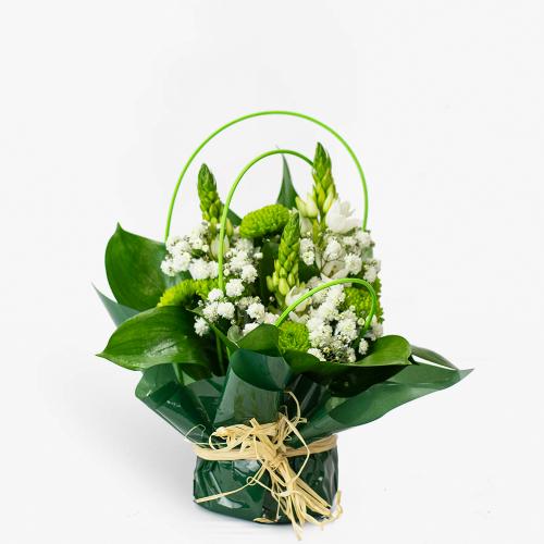 Angelic Whites Posy Pot