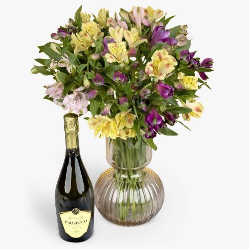 The Alstroemeria Bouquet with Prosecco